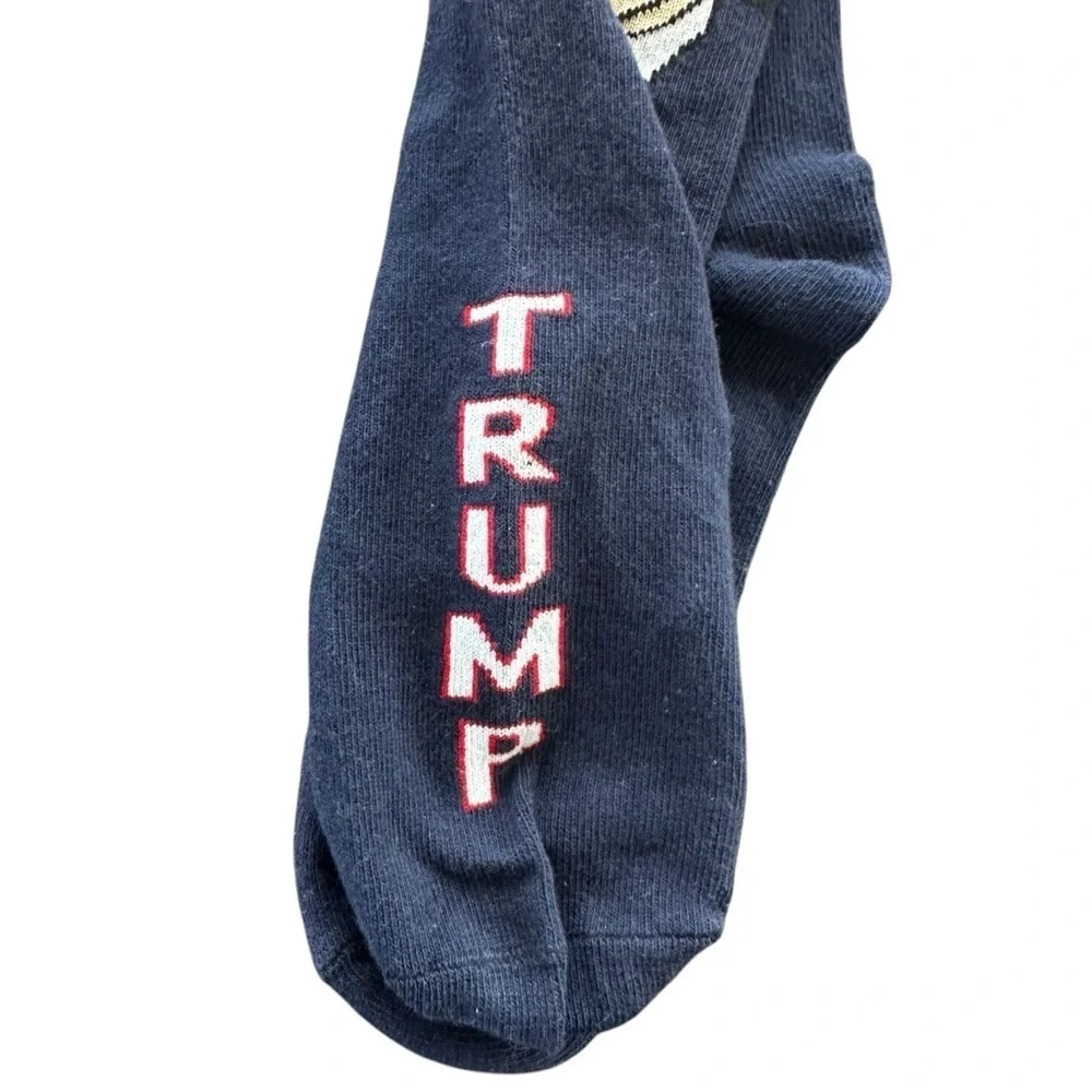 NWOT‎ Gumball Poodle Womens Donald Trump Socks with hair comb President Gag Gift